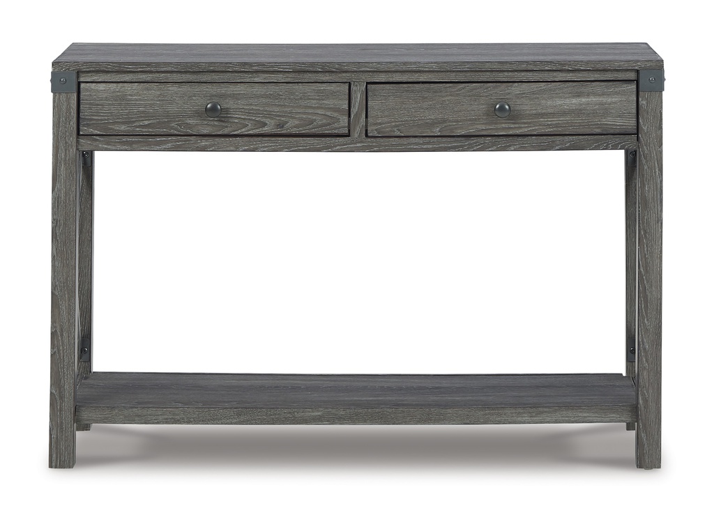 Ashley Freedan Console Sofa Table - Grayish Brown