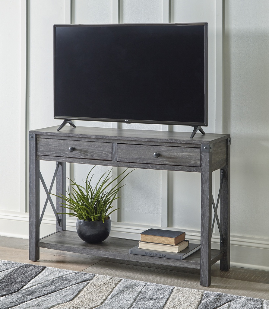 Ashley Freedan Console Sofa Table - Grayish Brown