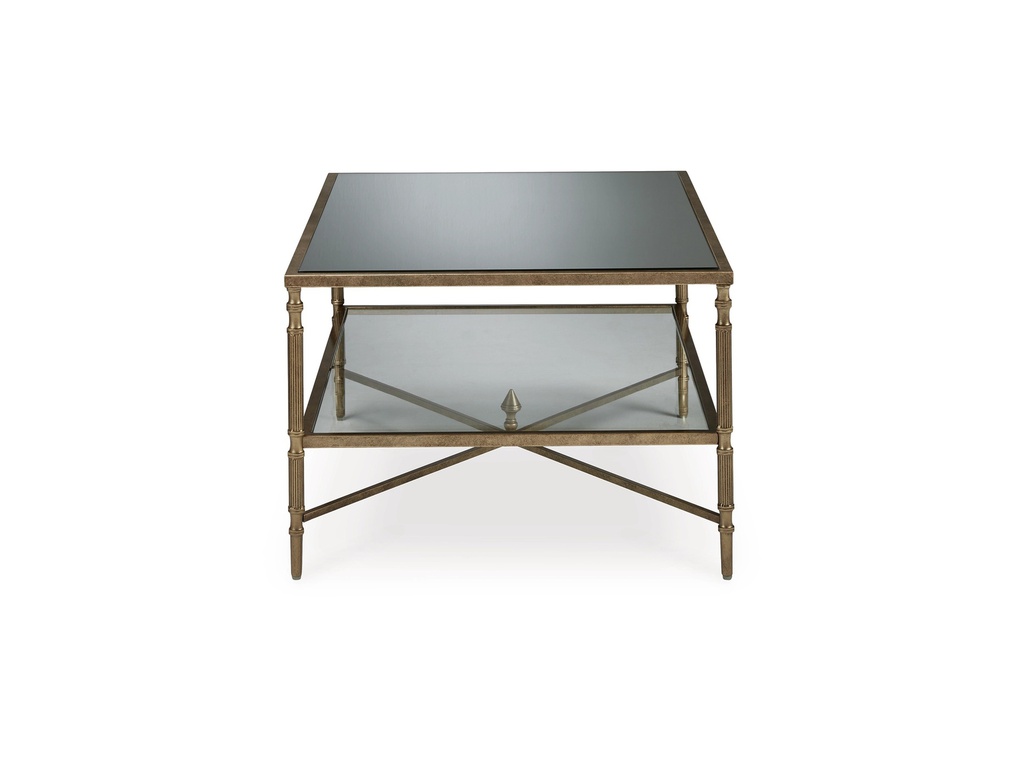 Ashley Cloverty Rectangular Cocktail Table - Aged Gold Finish