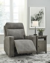 Ashley Next-Gen Durapella Pwr Recliner/Adj Headrest - Slate