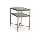 Ashley Cloverty Rectangular End Table - Aged Gold Finish