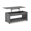 Ashley Freedan Rect Lift Top Cocktail Table - Grayish Brown