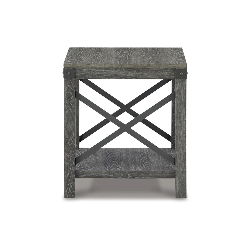 Ashley Freedan Square End Table - Grayish Brown