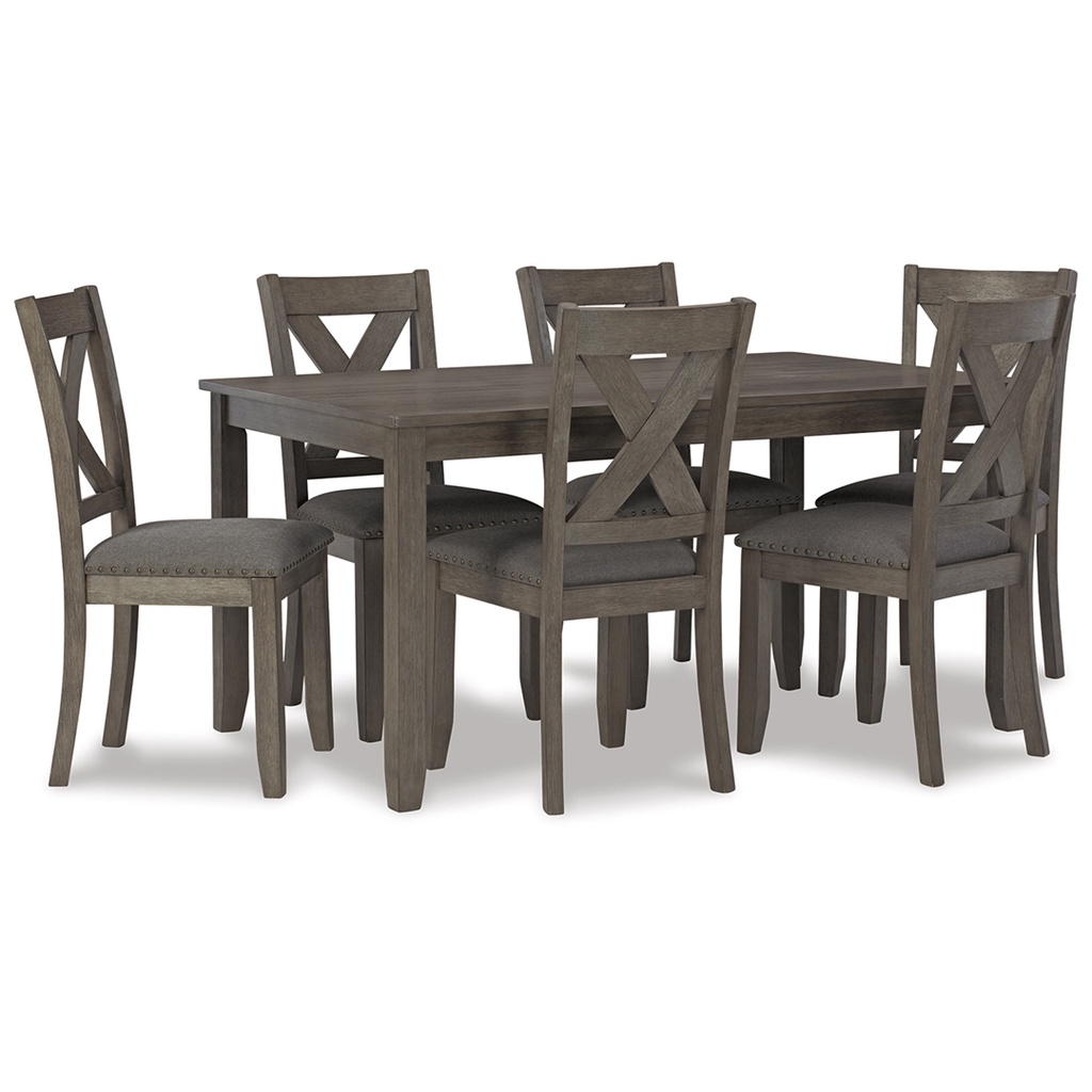 Ashley Caitbrook Rect Drm Table Set (7/Cn) - Gray